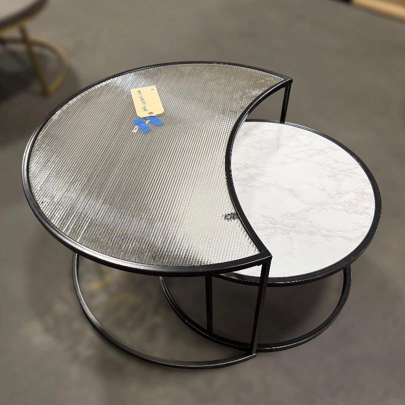 Moon Nesting Glass Coffee Table