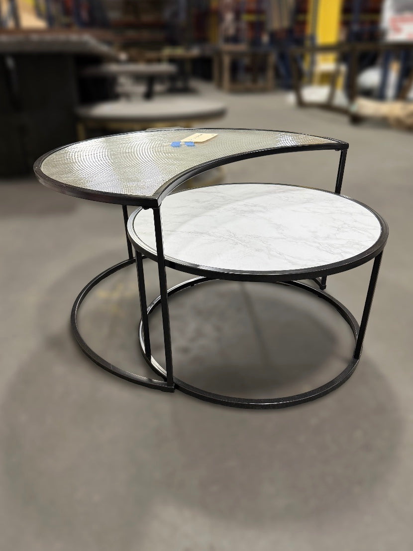 Moon Nesting Glass Coffee Table