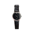Vintage-Style Minimalist Black Dial Japan Quartz Watch - Requires a Battery