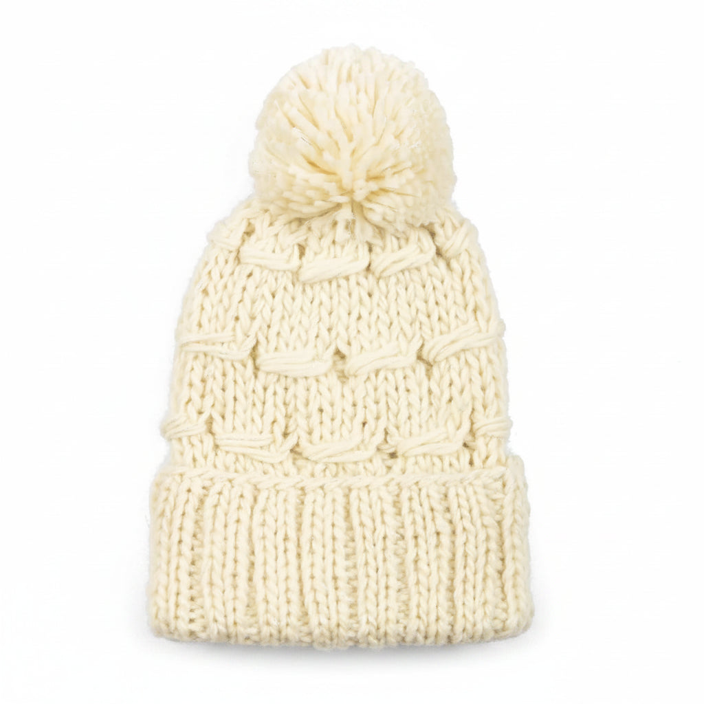 San Diego Hat Company Flurry - Chunky Yarn Cuffed Beanie w/ Pom