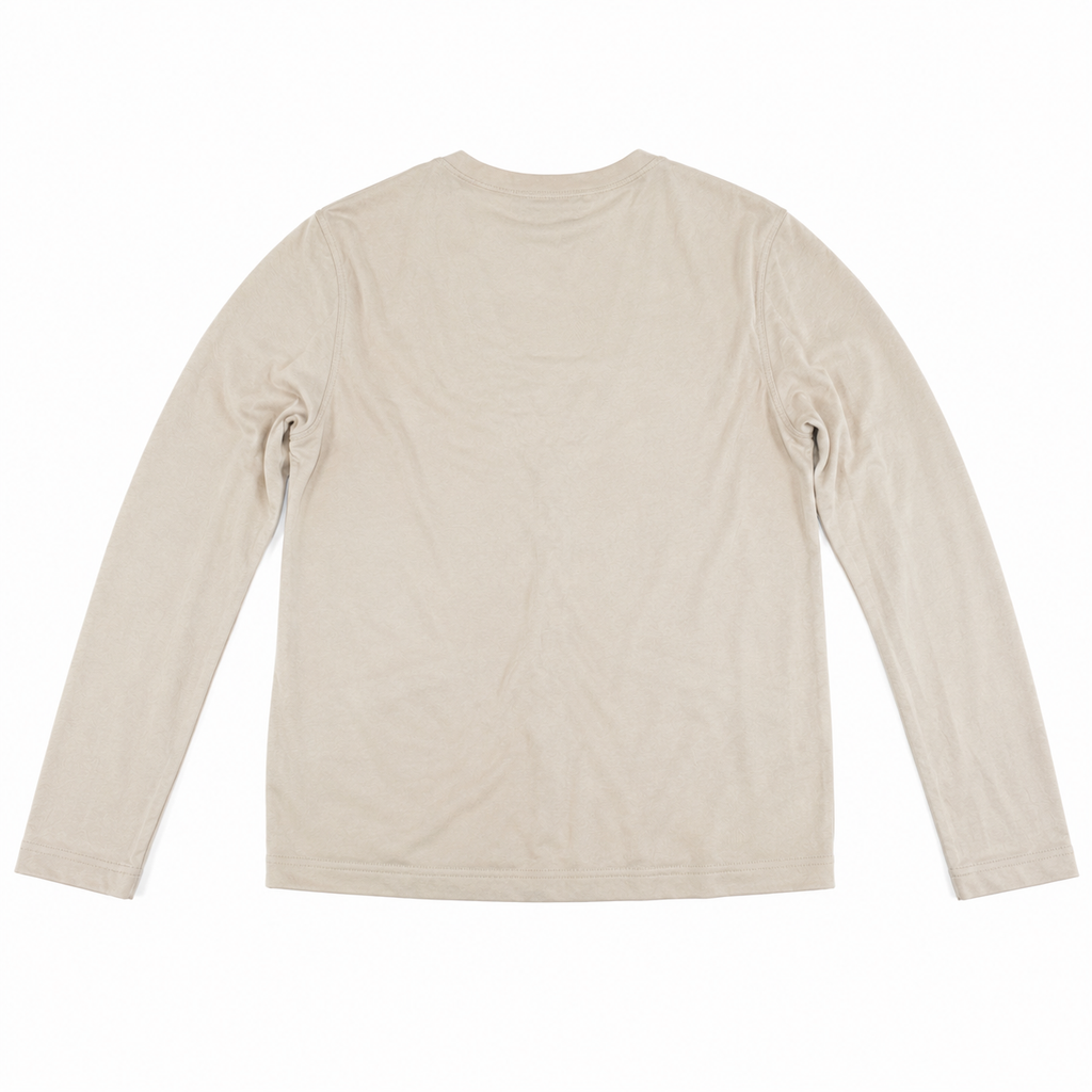 Five Four Men's Light Beige Contrast Trim V-Neck Cardigan Medium
