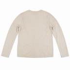 Five Four Men's Light Beige Contrast Trim V-Neck Cardigan Medium