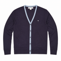 Five Four Men’s Navy Blue Contrast Trim Cardigan – Size M NWT