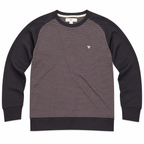 Five Four Men’s Navy Burgundy Striped Raglan Crewneck Sweatshirt Size L