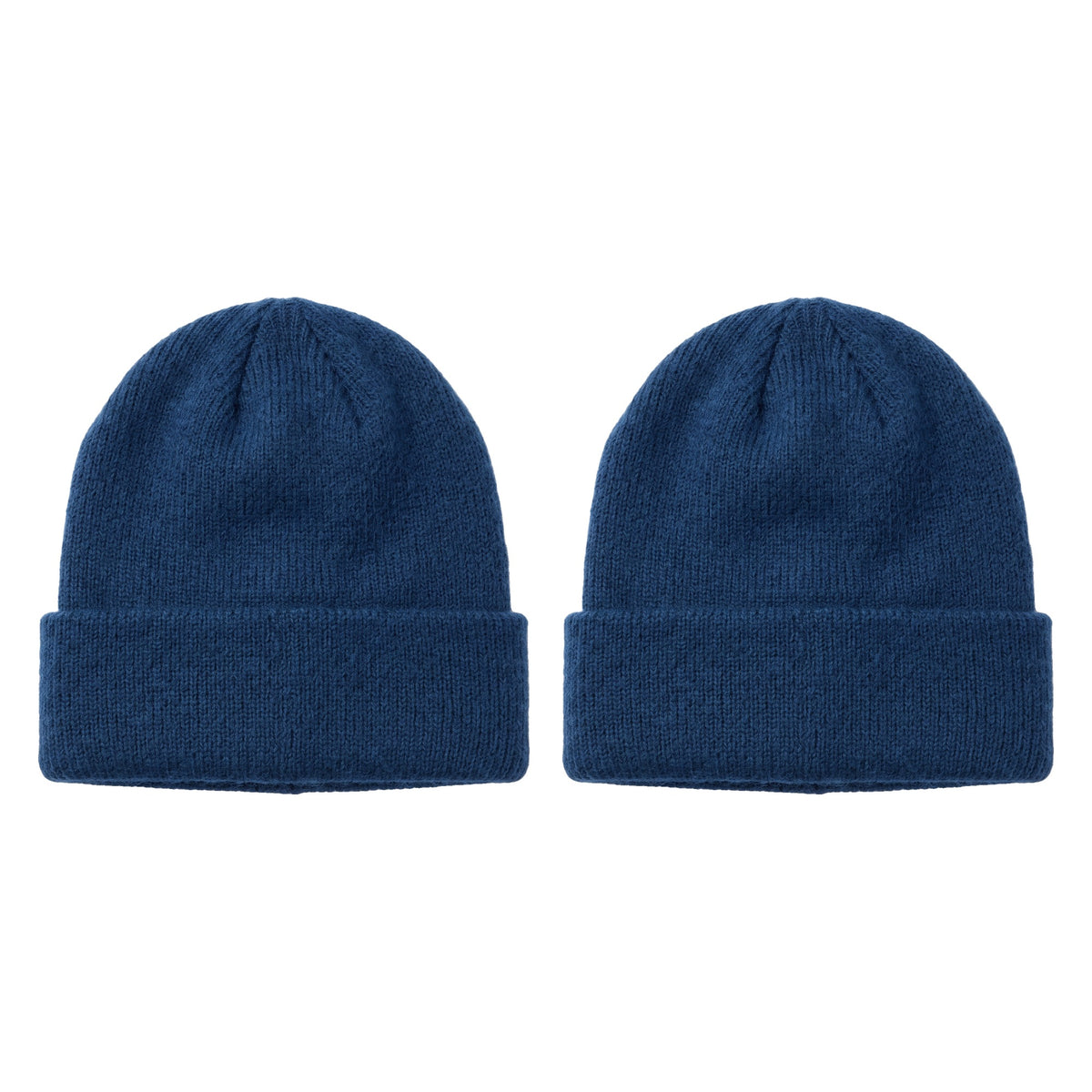 San Diego Hat Co. Clarise Beanie 2-Pack – Women's Wool Blend Rib Knit Cuffed Winter Hats, One Size