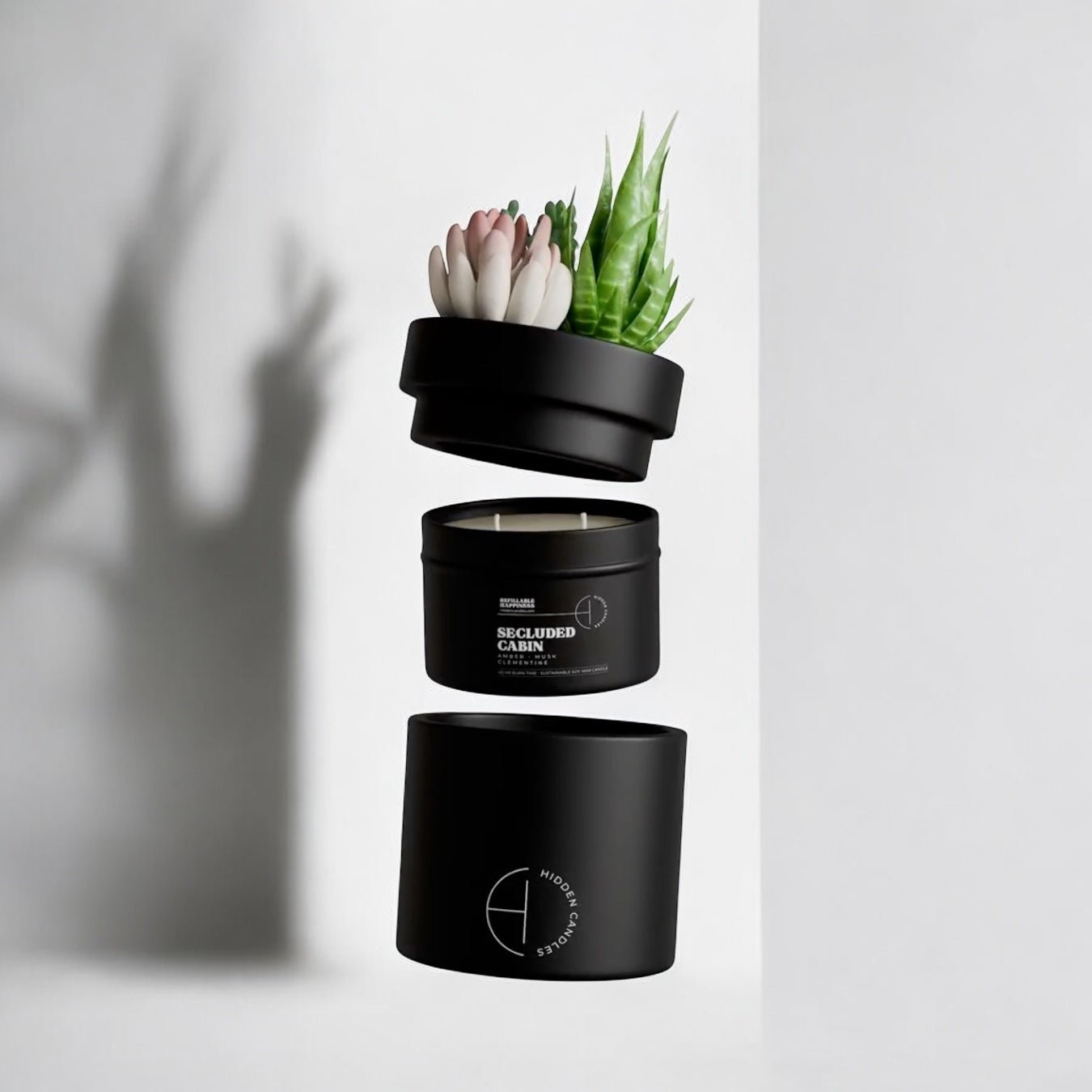 Secluded Cabin Candle 10.6 oz – Bergamot, Cedarwood & Smoked Amber - Hidden Candles
