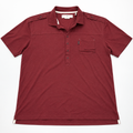 Five Four Men’s Burgundy Short Sleeve Polo Shirt Chest Pocket Size XXL