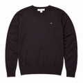 Five Four Men's Black V-Neck Logo Pullover Sweater Medium
