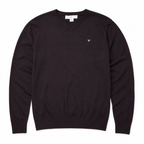Five Four Men's Black V-Neck Logo Pullover Sweater Medium