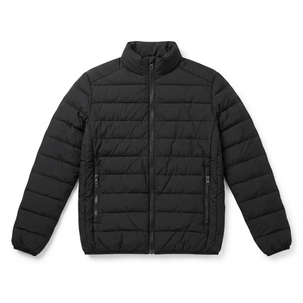 River Trail Men's Lightweight Quilted Stand-Collar Puffer Jacket