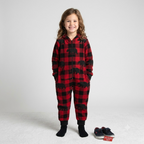 Mad Dog Concepts Girls Buffalo Bear Zip-Up Onesie Family PJ Set with Slipper Socks