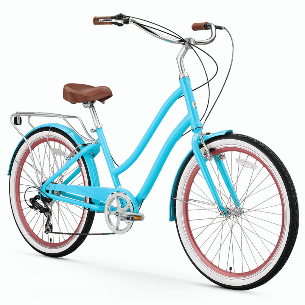 sixthreezero Women's EVRYjourney 7-Speed Hybrid Cruiser Bike - Teal (Pre-Assembled)