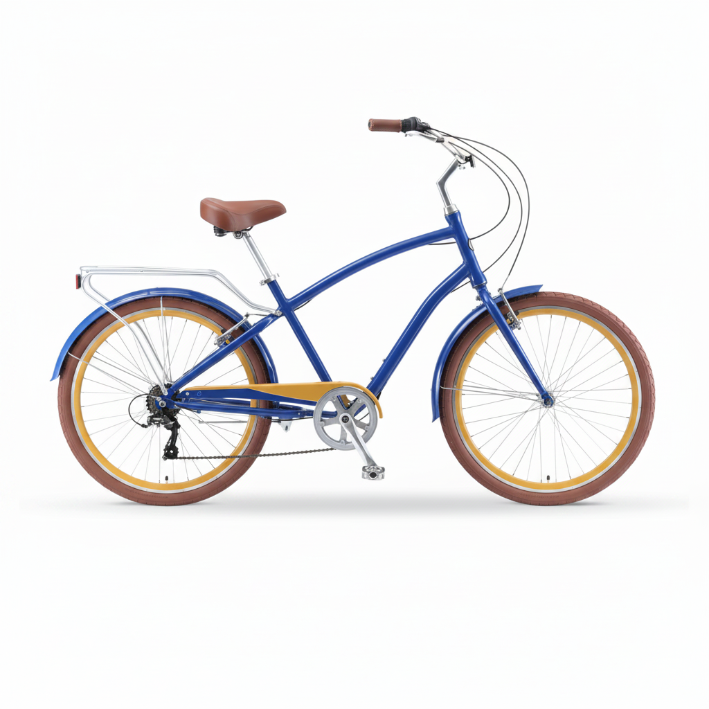 sixthreezero EVRYjourney NEW Men's 7-Speed Sport Hybrid Cruiser Bike - Denim Honey (Pre-Assembled)
