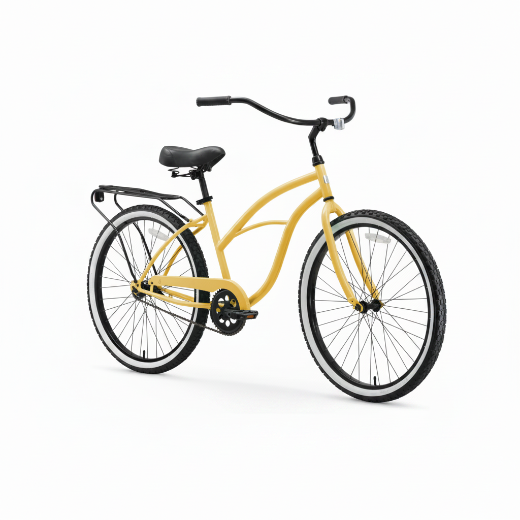 sixthreezero Women's Around the Block 7-Speed Beach Cruiser Bike - Cream (Pre-Assembled)