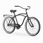 sixthreezero Men's Around the Block 7-Speed Beach Cruiser Bike - Matte Black (Pre-Assembled)