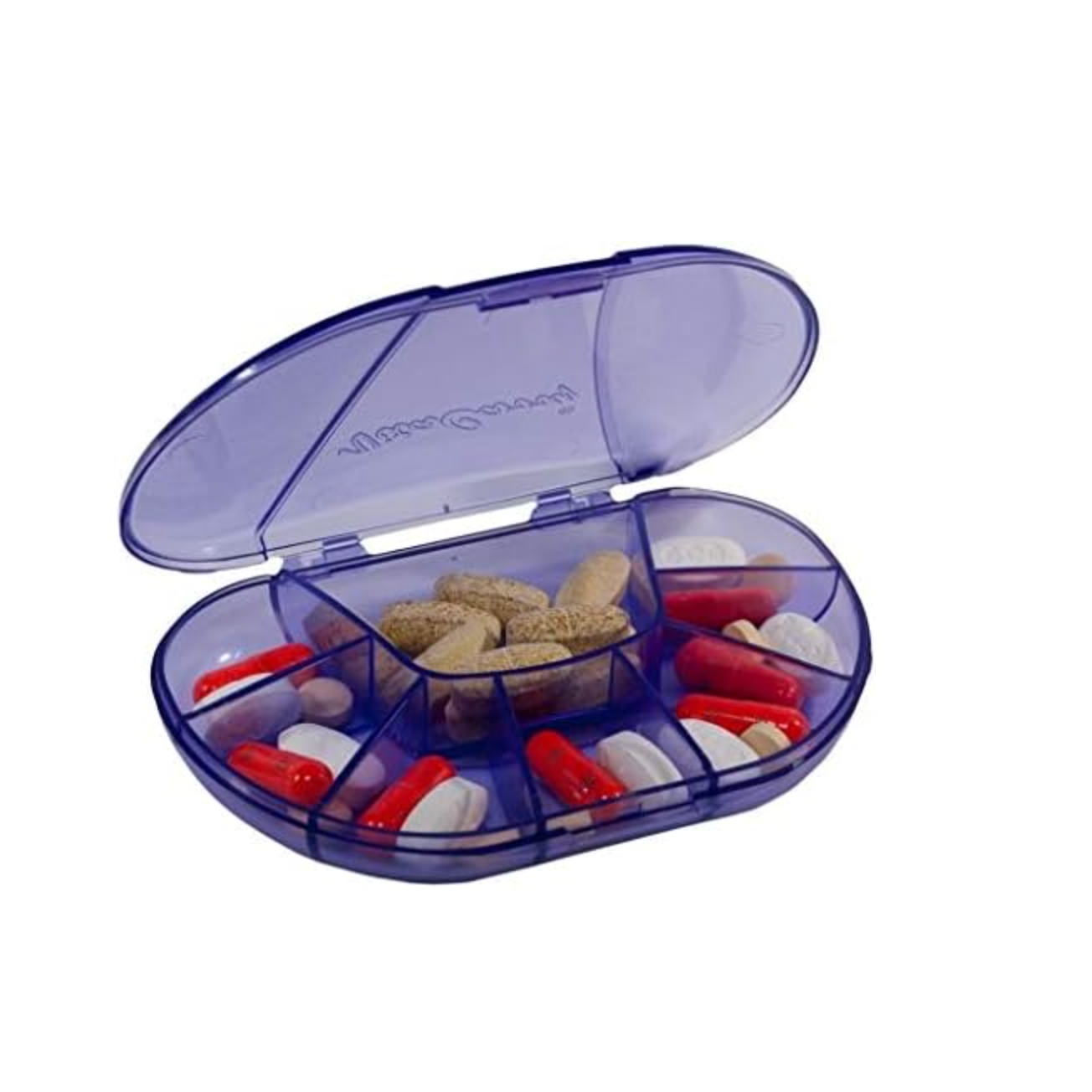 VitaCarry Weekly 7-Day Pill Organizer – Purple Daily Pill Planner