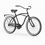 sixthreezero Men's Around The Block 26" Single Speed Beach Cruiser Bike - Matte Black (Pre-Assembled)