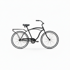 sixthreezero Men's Around The Block 26" Single Speed Beach Cruiser Bike - Matte Black (Pre-Assembled)
