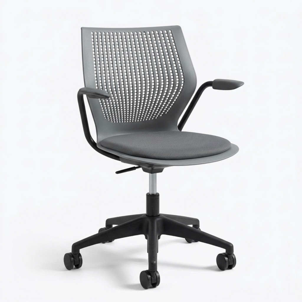Knoll MultiGeneration Task Chair — Fixed Arms, 5-Star Base — Showroom Floor Sample