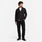 Five Four Men's Dark Brown Shawl Collar Button Cardigan Medium