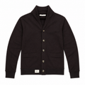 Five Four Men's Dark Brown Shawl Collar Button Cardigan Medium