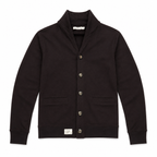 Five Four Men's Dark Brown Shawl Collar Button Cardigan Medium