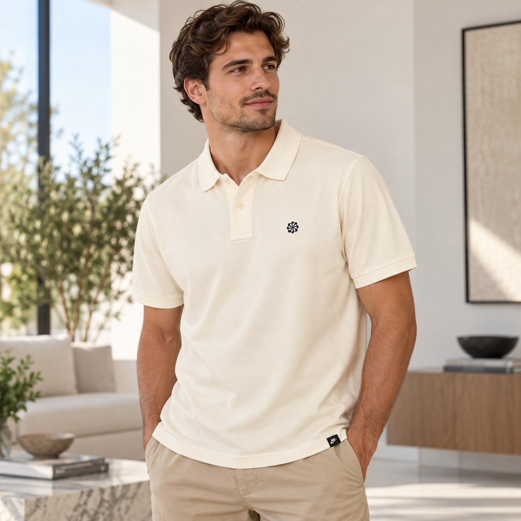 Nike Sportswear Men’s Cream Polo Shirt Short Sleeve Size XL NWT