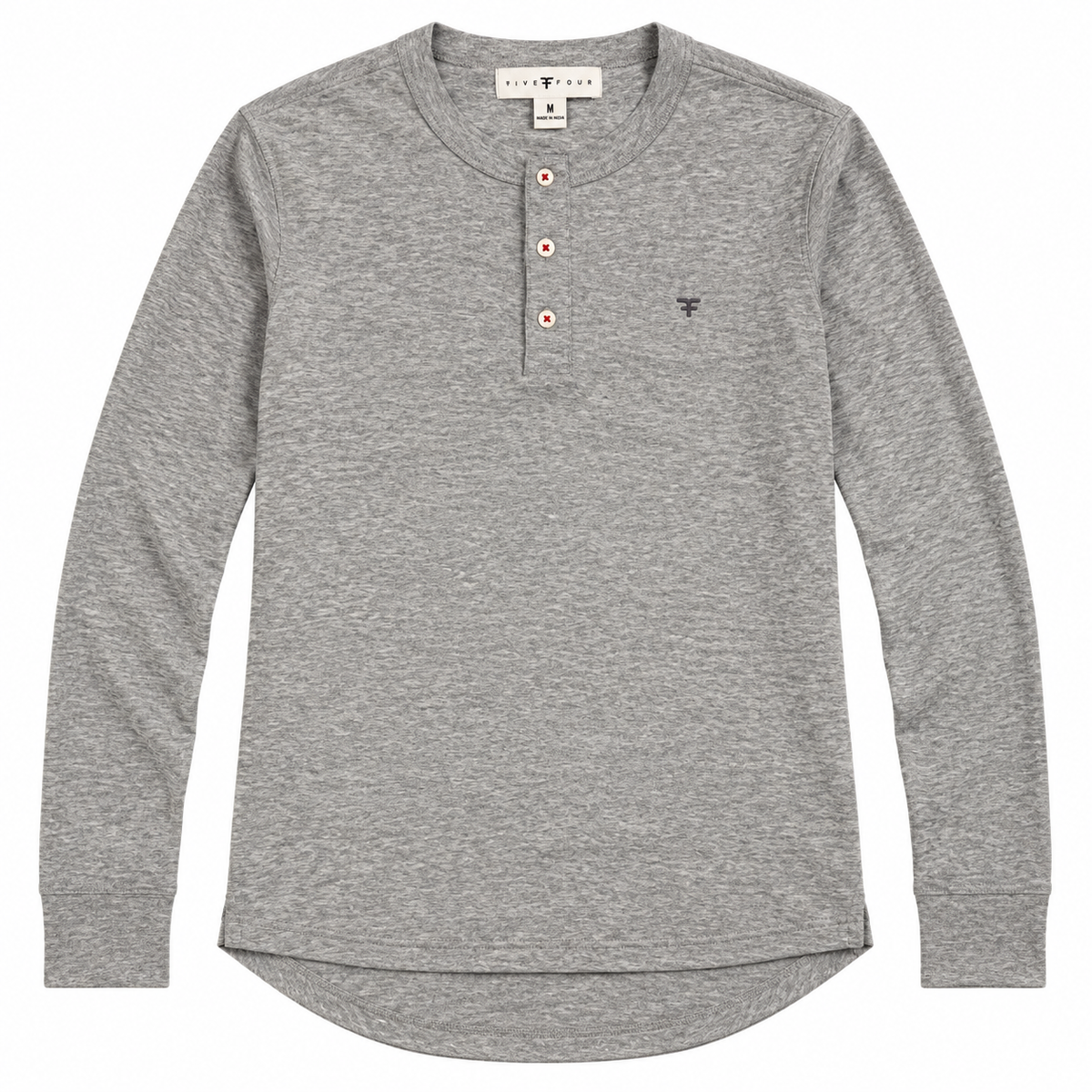 Five Four Men’s Heather Gray Long Sleeve Henley Shirt Size M NWT