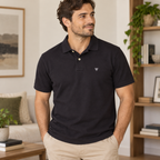 Old Navy Men’s Dark Navy Short Sleeve Polo Shirt 100% Cotton Size L