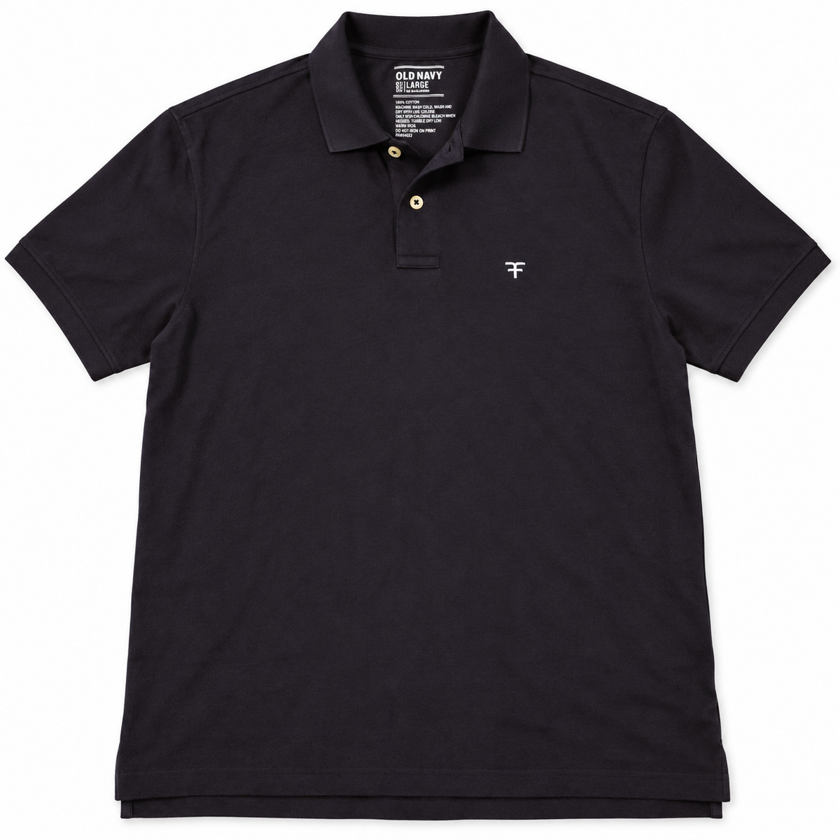 Old Navy Men’s Dark Navy Short Sleeve Polo Shirt 100% Cotton Size L