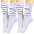 HOT FEET Women's Slouch Socks 2-Pack - Cozy Cotton Blend Scrunch Boot Socks, Long Slouchy Scrunchy Calf Socks, Sizes 4-10