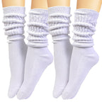 HOT FEET Women's Slouch Socks 2-Pack - Cozy Cotton Blend Scrunch Boot Socks, Long Slouchy Scrunchy Calf Socks, Sizes 4-10