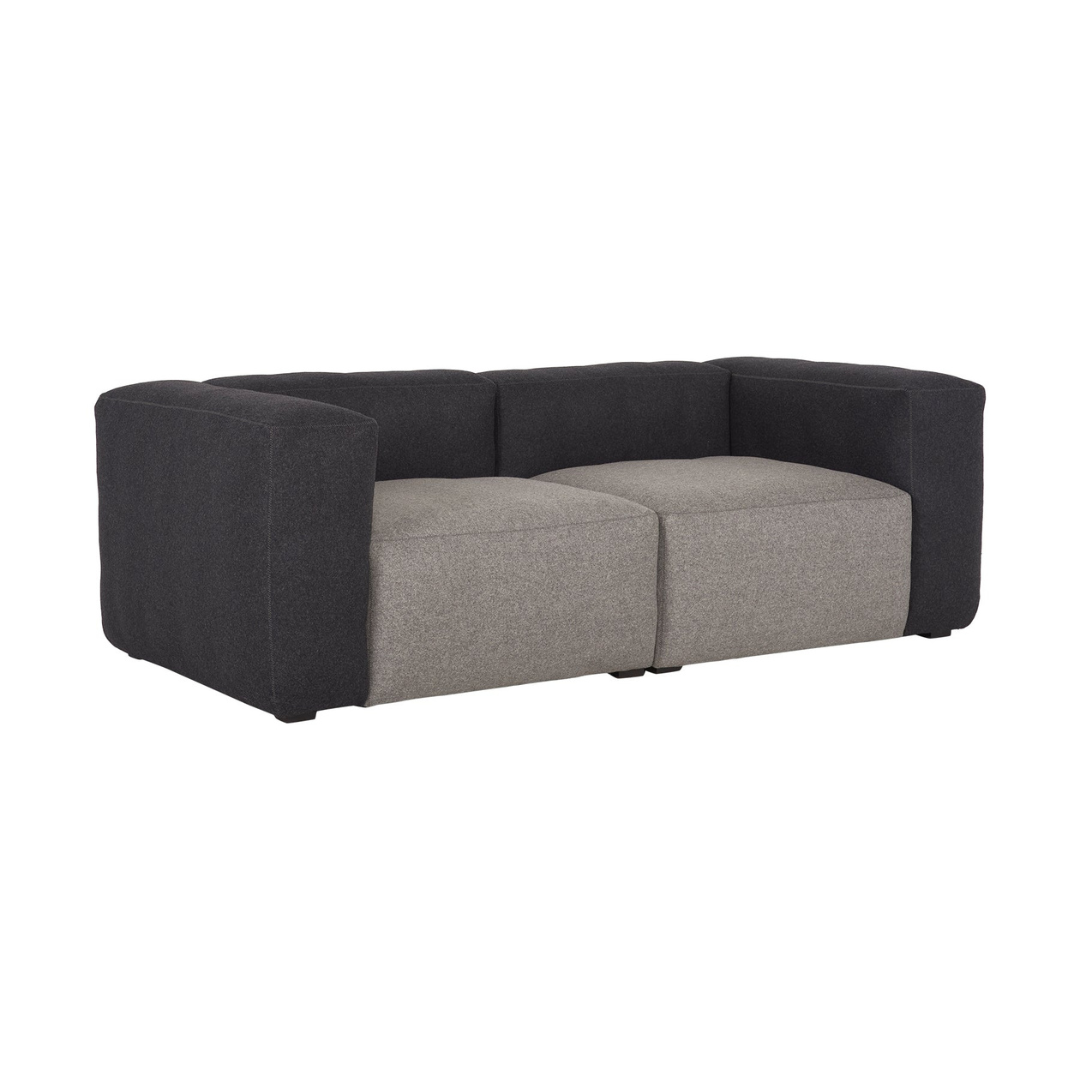 Hay a Herman Miller Brand Mags 2 Seater Sofa - Dark Grey, Light Grey