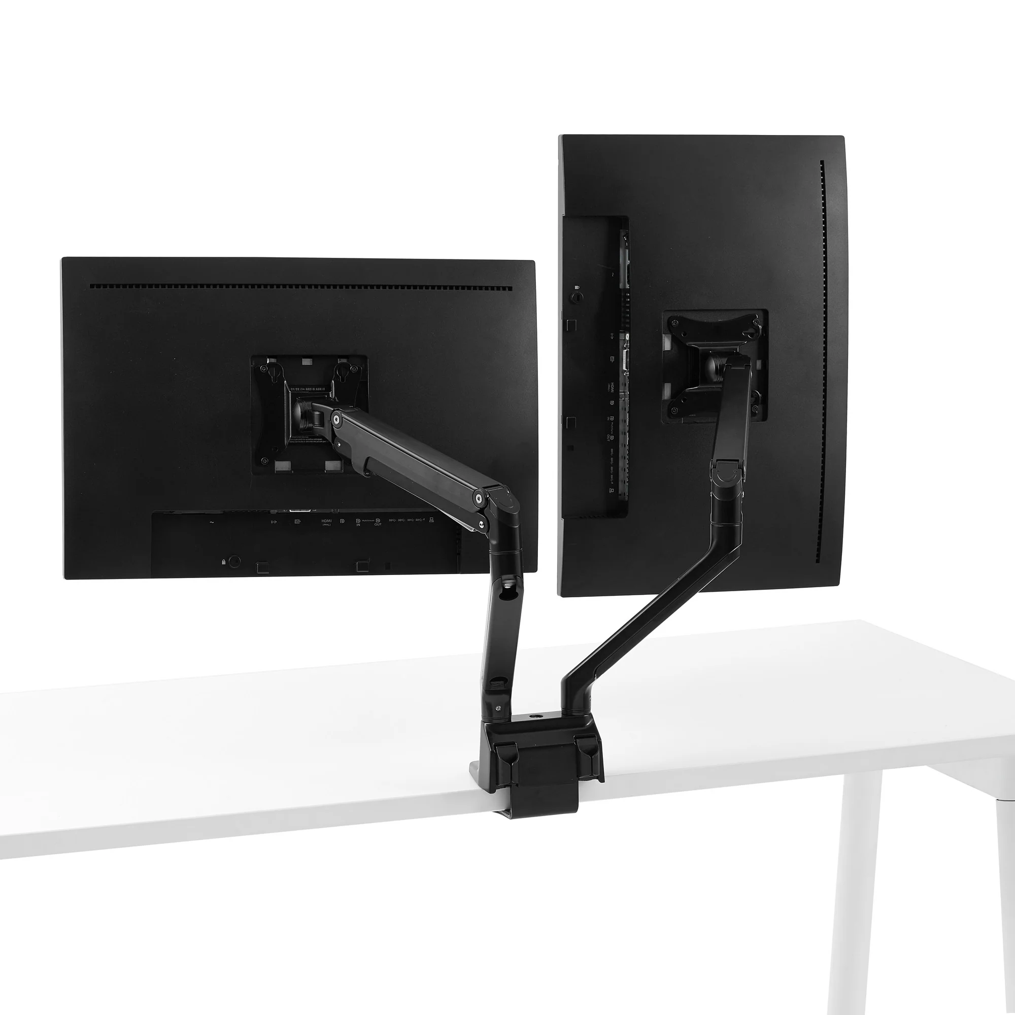 Poppin Swing Double Monitor Arm, Black