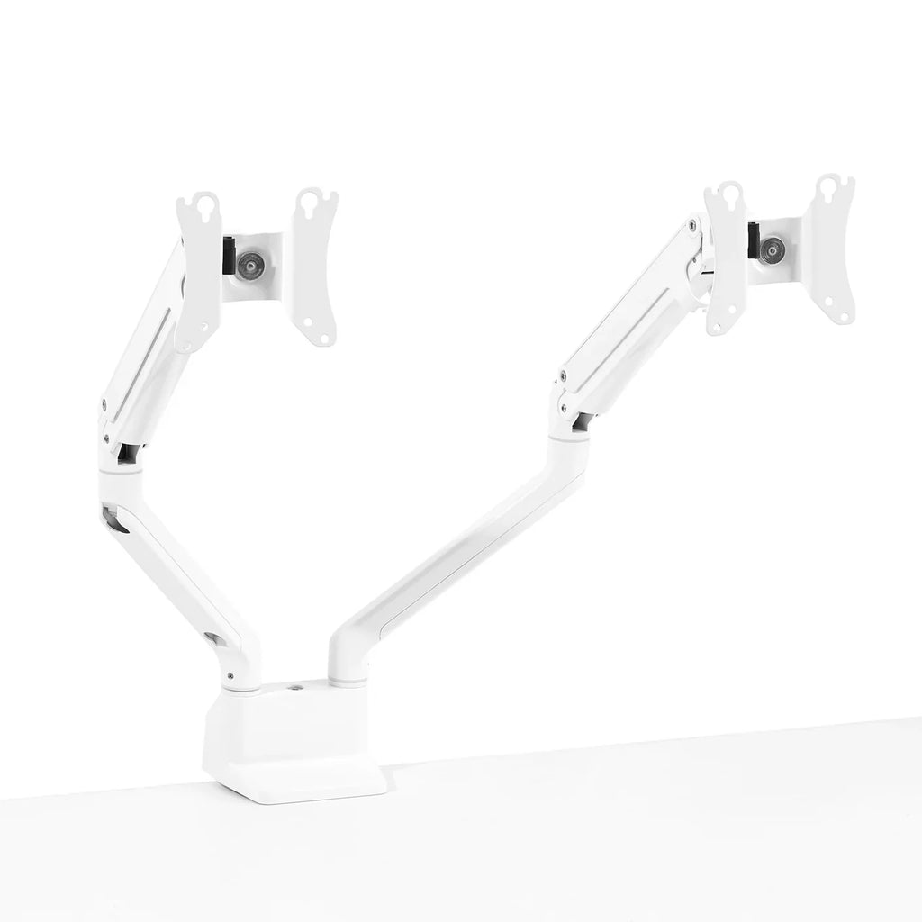 Poppin Swing Double Monitor Arm, White