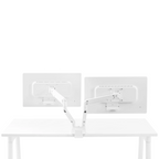 Poppin Swing Double Monitor Arm, White