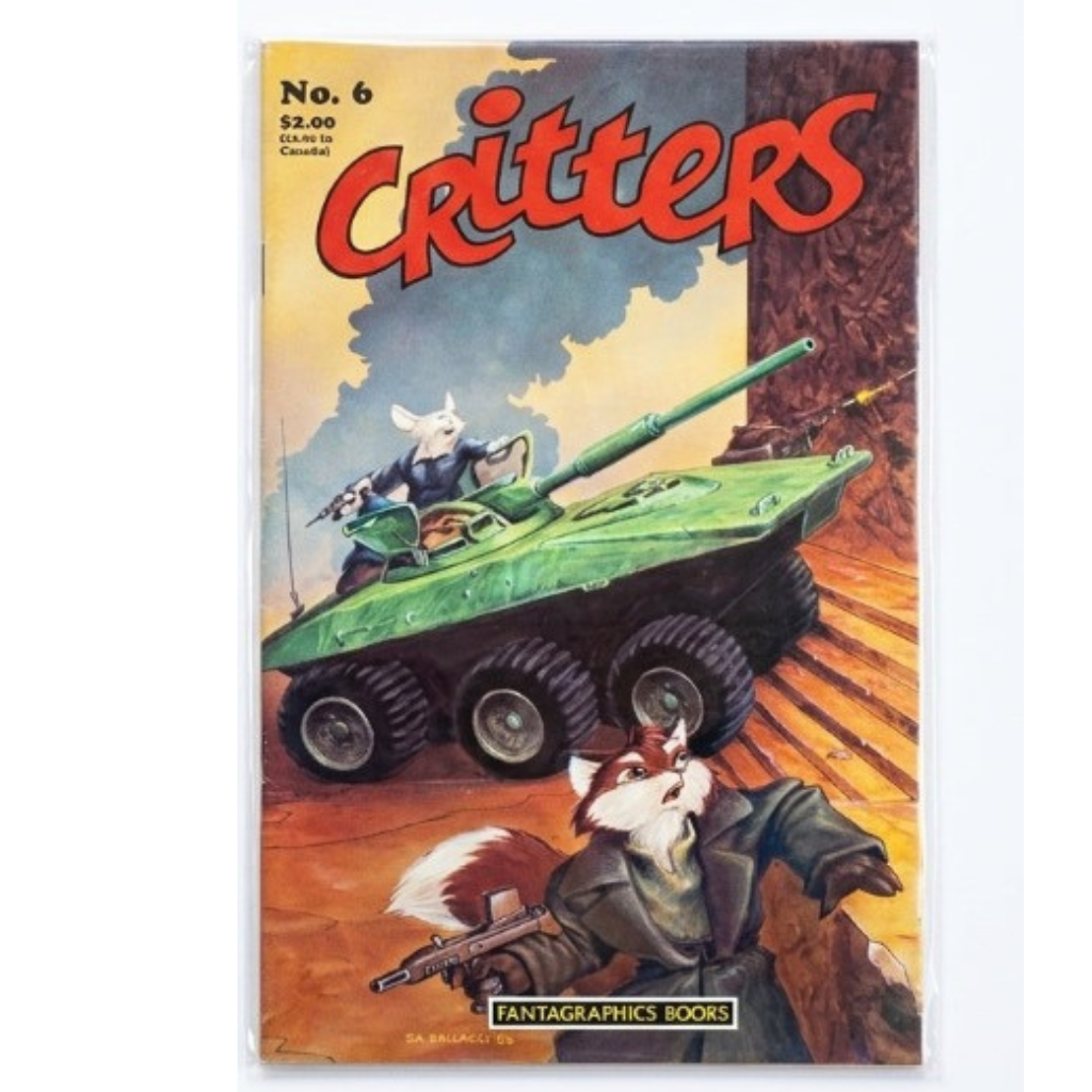 Critters #6 (Vintage Fantagraphics Books Comic with Albedo Ad)