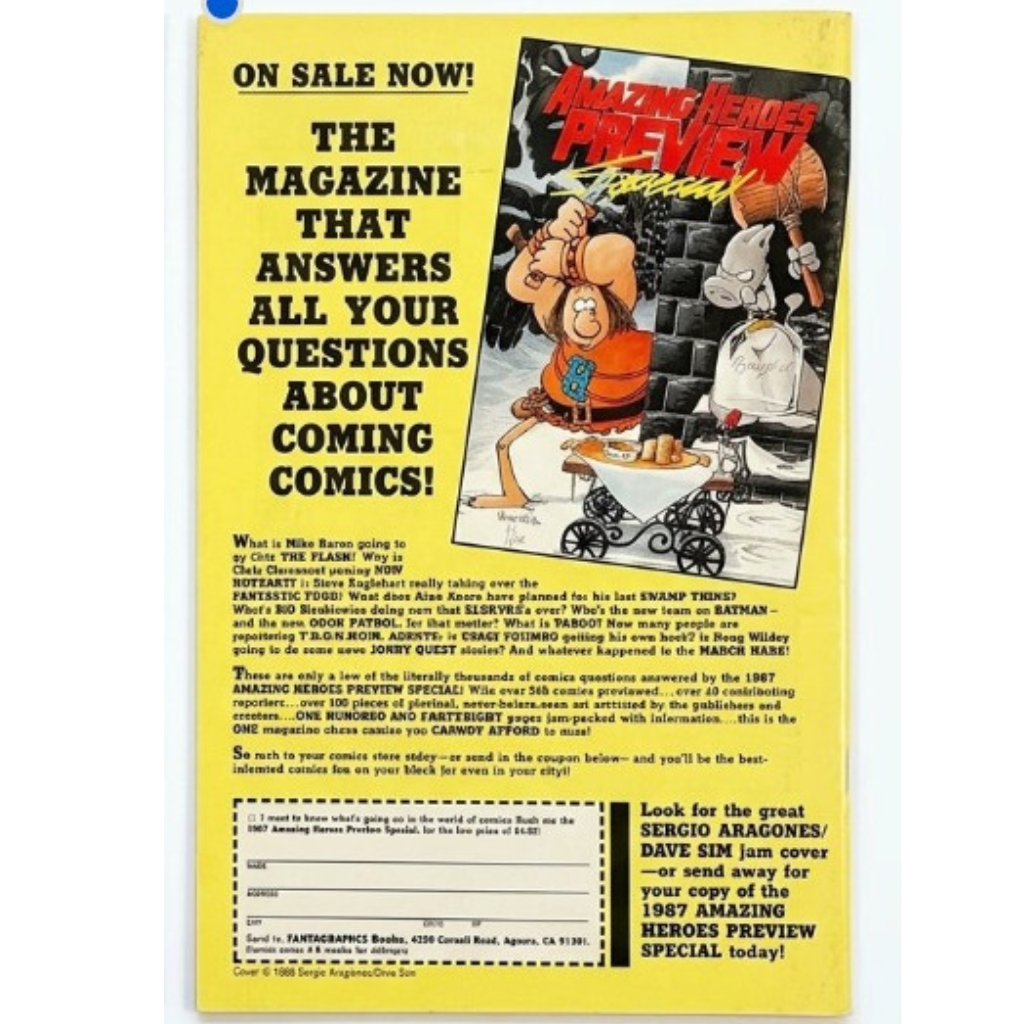 Critters #11 (Vintage Fantagraphics Books Comic with Amazing Heroes Ad)