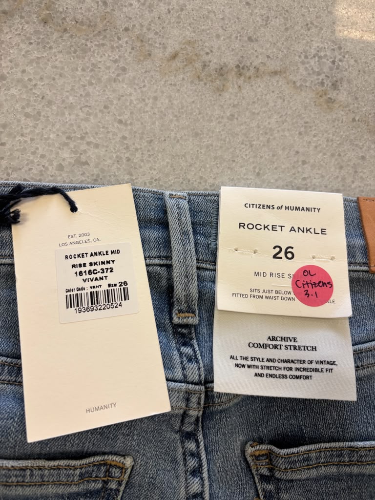 Citizens of Humanity Rocket Ankle Skinny Jeans (Size 26)