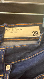 Rag & Bone New York Dark Wash Skinny Jeans (Size 28)