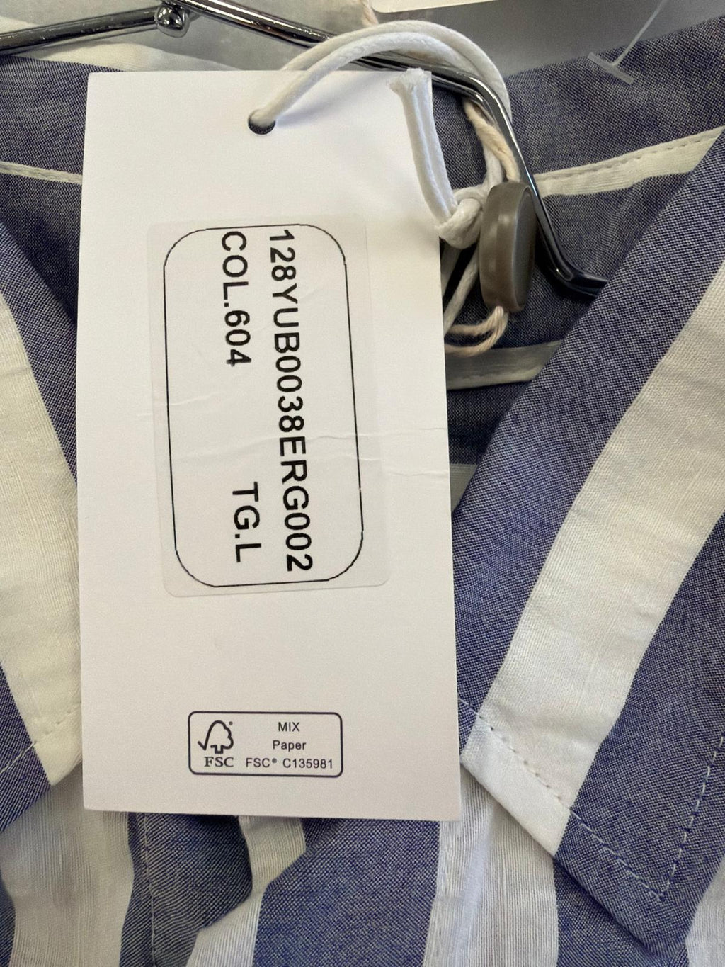 8 by Yoox Striped Scribble Shirt (Size L)