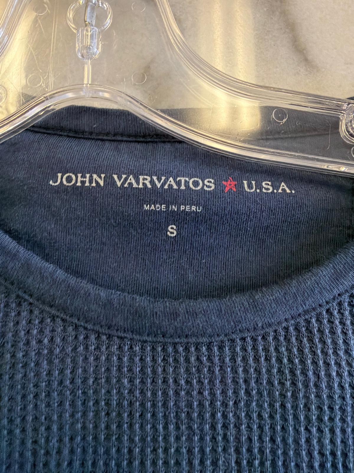 John Varvatos Star USA Waffle Knit Thermal Long Sleeve Shirt (Size S)