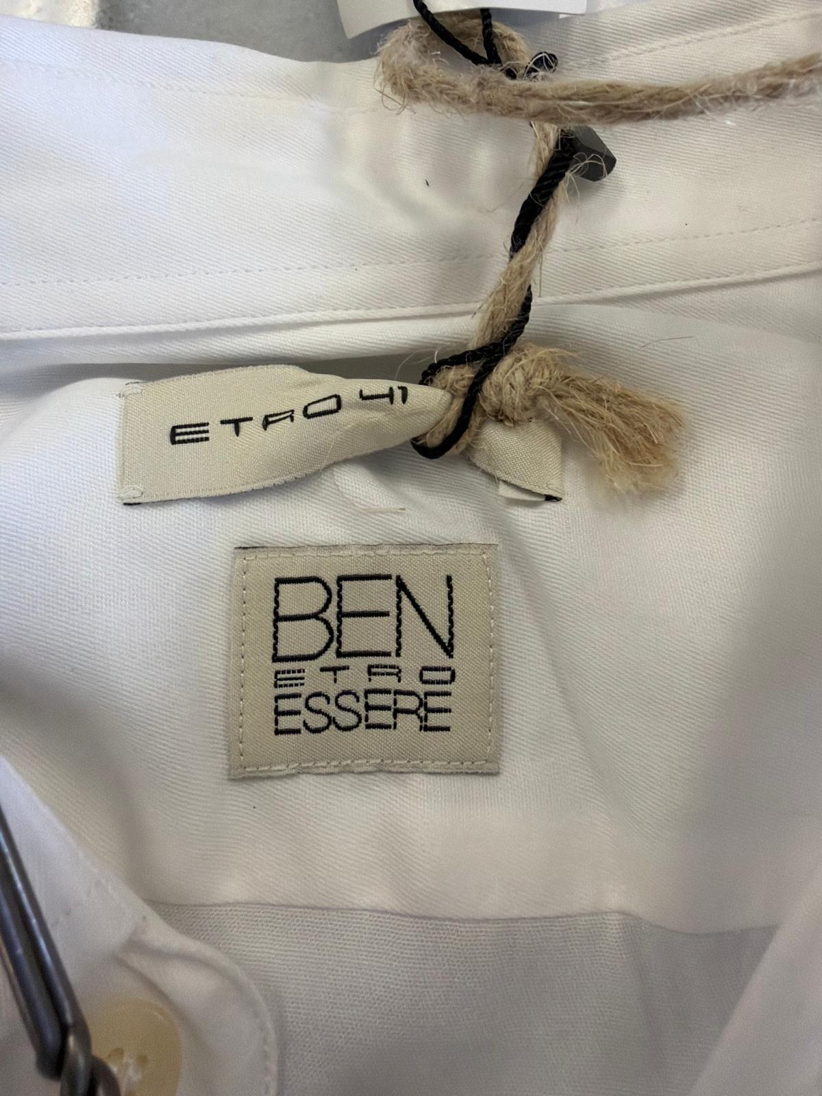 Etro Ben Etro Essere White Shirt (Size 16.5/34)