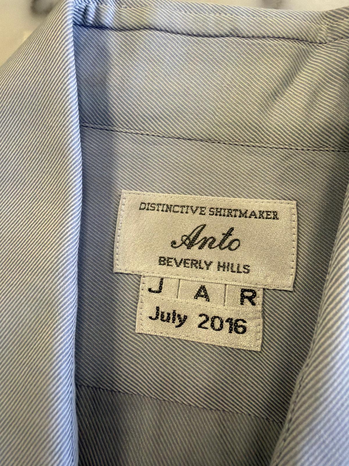 Anto Beverly Hills Blue Micro-Stripe Shirt (JAR)
