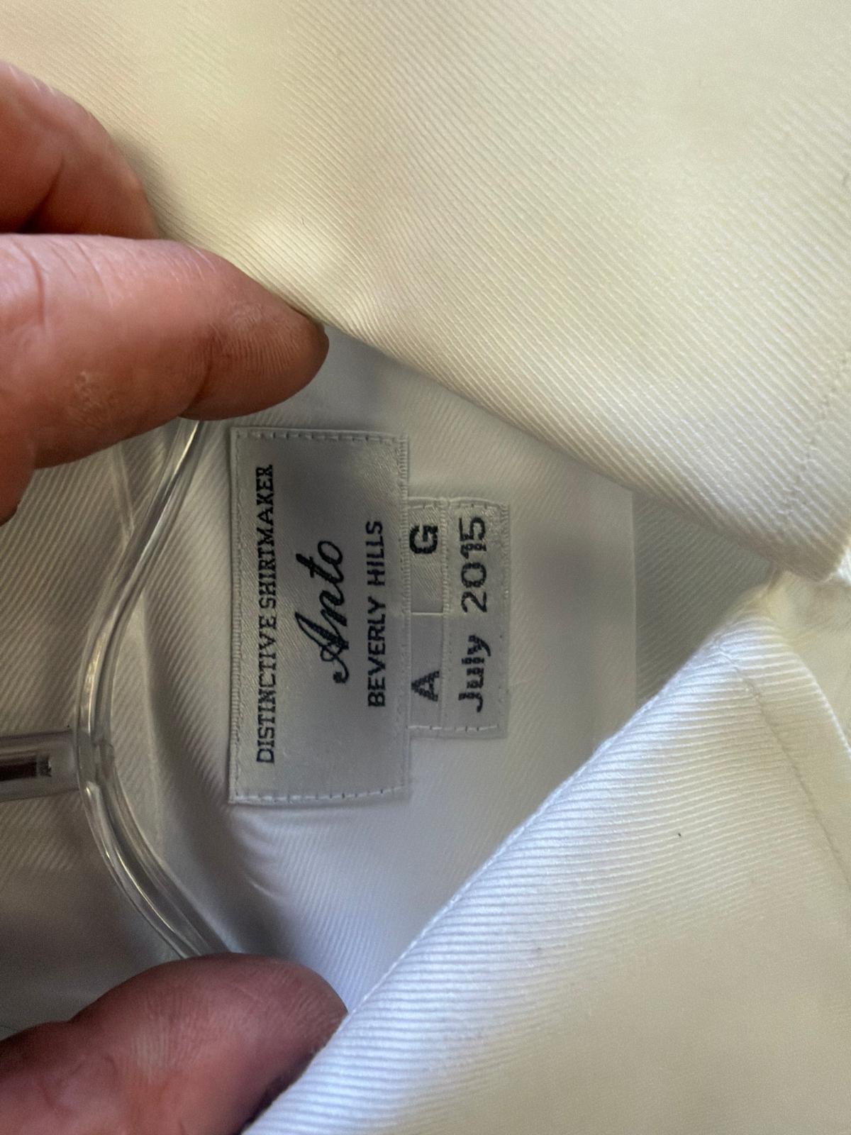 Anto Beverly Hills White Dress Shirt (Size 16.5/34)