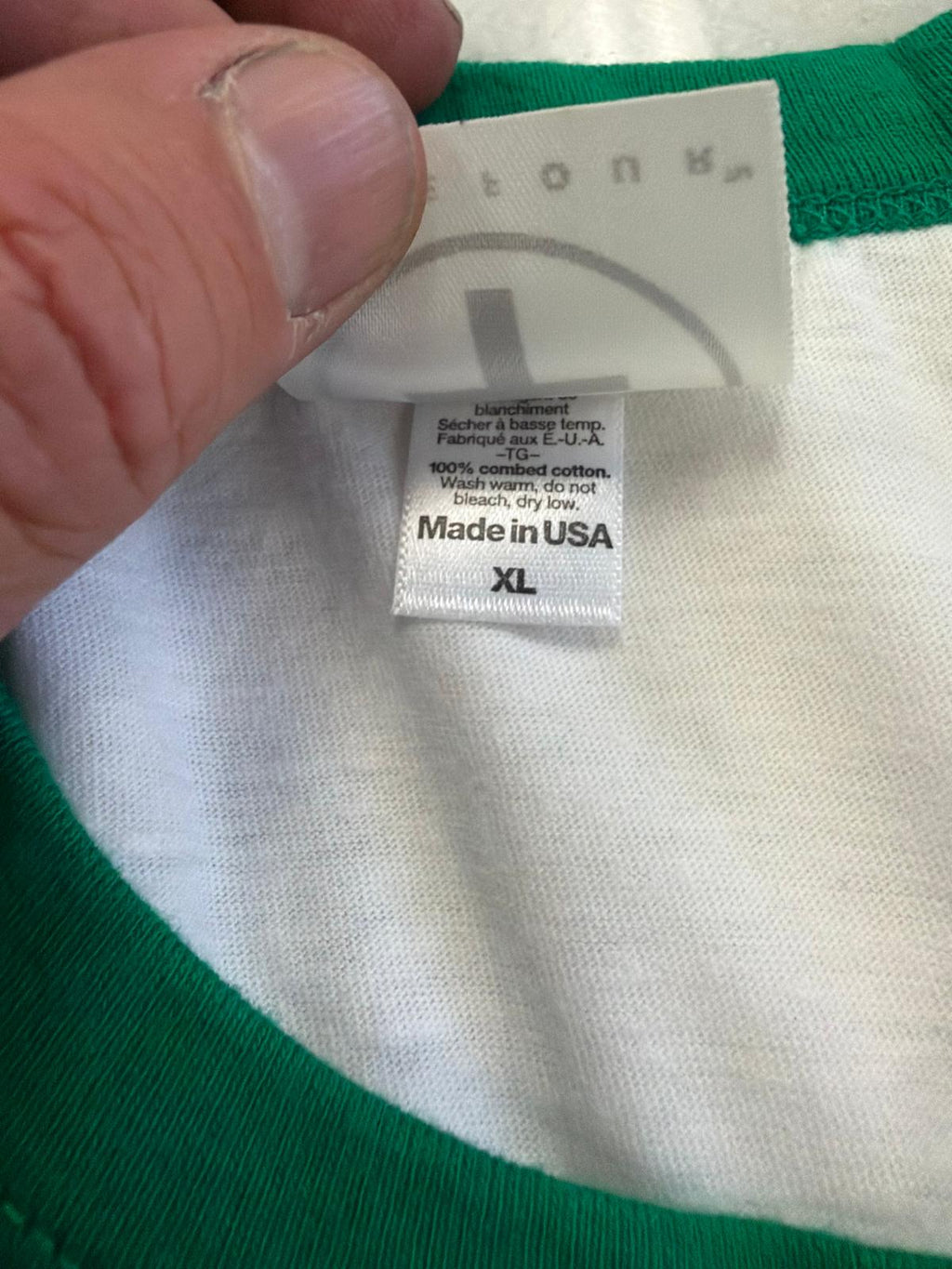 FIVE FOUR Green Ringer Graphic T-Shirt (XL)