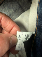 Express X Relaxed Fit Mineral Wash Jeans (Frayed Hem)