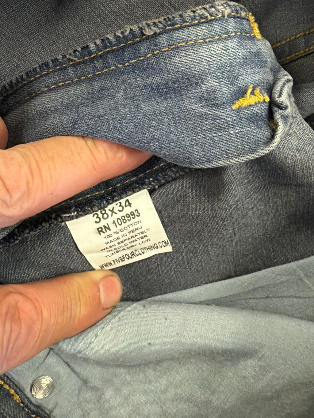 FIVE FOUR Blue Denim Jeans (Size 38x34)