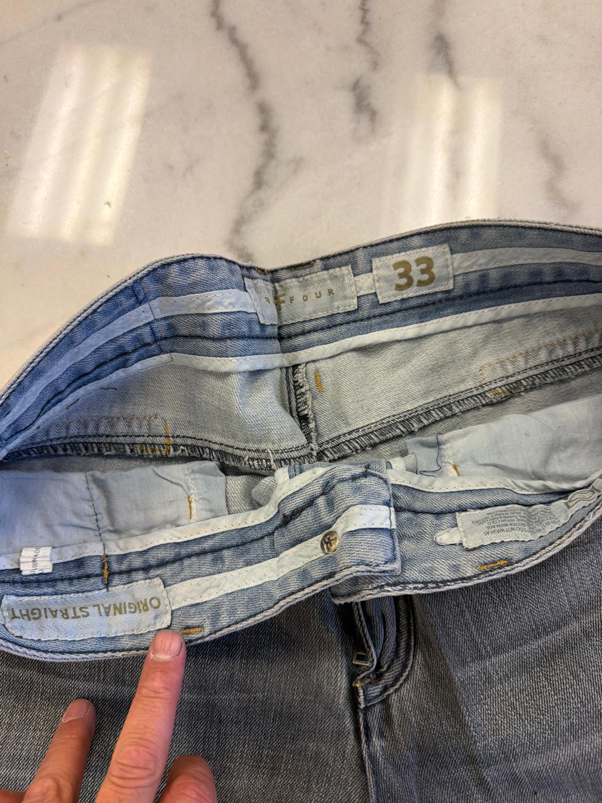FIVE FOUR Original Straight Grey Jeans (Size 33)