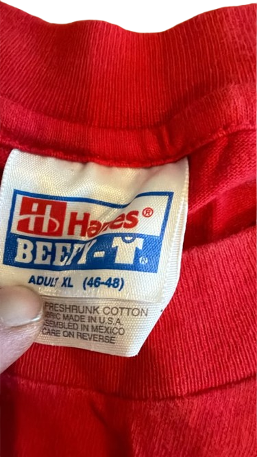 Red Hanes Beefy-T Dance Contest Winner T-Shirt (Adult XL)